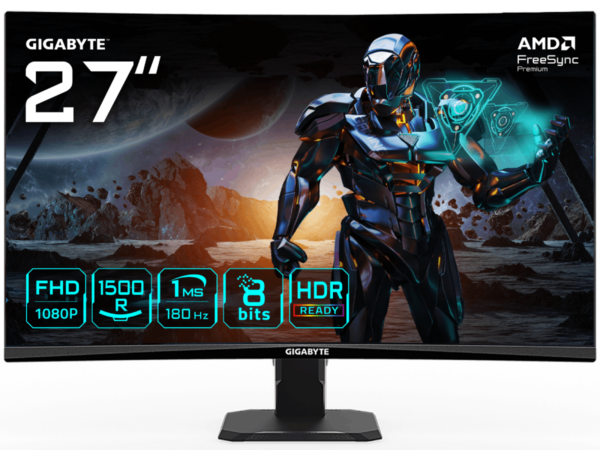 Gigabyte Monitor 27" GS27FC EU27" VA 1500R Gigabyte Monitor 27" GS27FC EU27" VA 1500R
