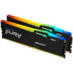 Kingston DRAM 32GB 5600MT/s DDR5 CL36 DIMM (Kit of 2) FURY Beast RGB EXPO