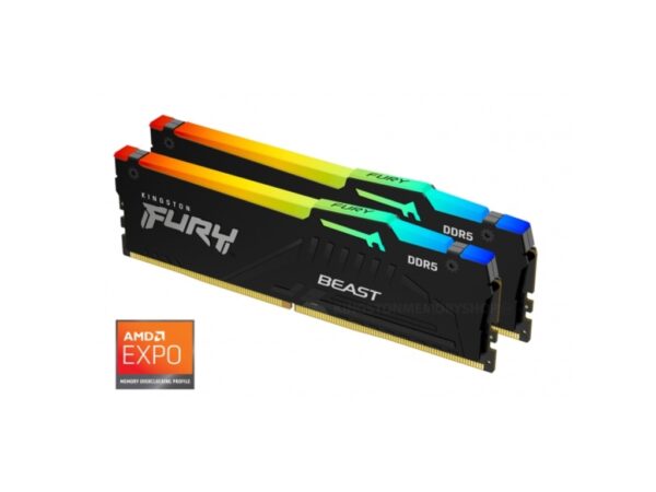 Kingston 32GB 5600MHz DDR5 RGBFury Beast (2x16) Kingston 32GB 5600MHz DDR5 RGBFury Beast (2x16)