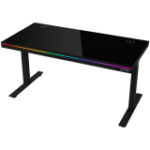 Dual-motor sit/stand adjustable-height gaming desk with wireless charger