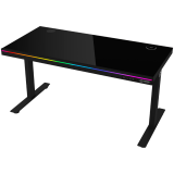 Dual-motor sit/stand adjustable-height gaming desk with wireless charger