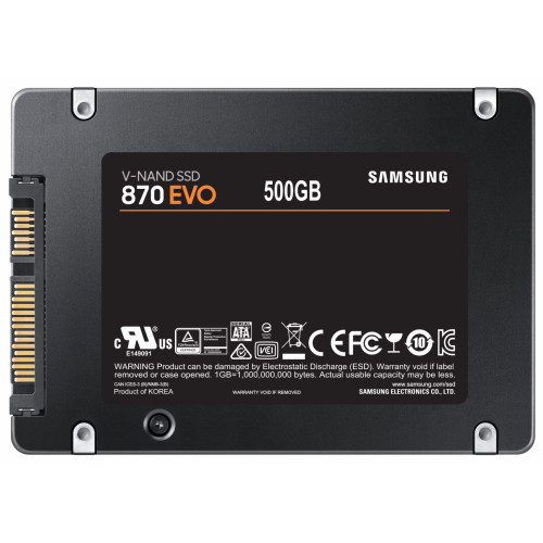 SAMSUNG SSD 870 EVO 500GB2.5'' SATA3;V-NAND MLC560MB/s read