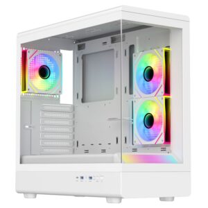 RYZE HEROIC HC500 3F White 1xARGB fan + 2x ARGB Reverse ATX, tempered glass - Slika 1