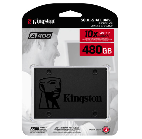 Kingston SSD A400 480GBup to 500MB/s Read and 450MB/s Write Kingston SSD A400 480GBup to 500MB/s Read and 450MB/s Write