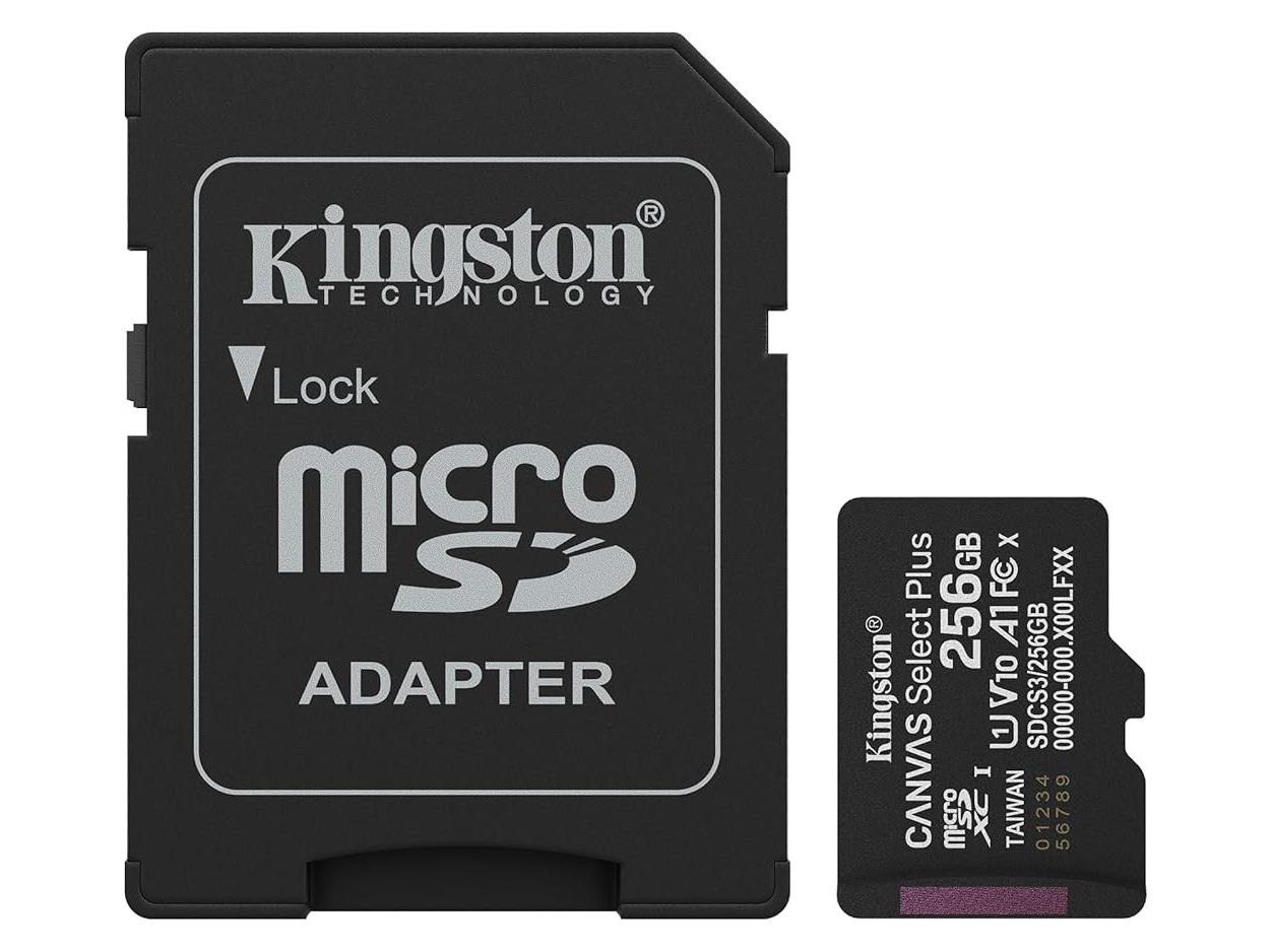 Kingston microSD 256GB Class10Canvas Select Plus150MBs Read