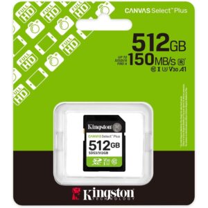 Kingston SDHC 512GB Class 10Canvas Select Plus150 MBs