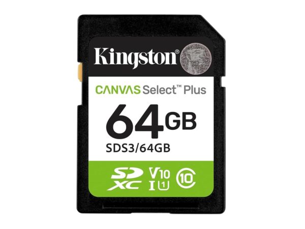 Kingston SD 64GB Class 10Canvas Select Plus100MBs Read Kingston SD 64GB Class 10Canvas Select Plus100MBs Read