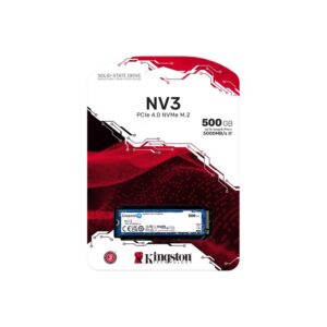 Kingston SSD 500GB NV3NVMe PCIe Gen 4.0x4R/W : 5000/3000MB/s