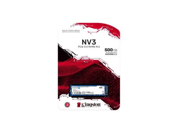 Kingston SSD 500GB NV3NVMe PCIe Gen 4.0x4R/W : 5000/3000MB/s Kingston SSD 500GB NV3NVMe PCIe Gen 4.0x4R/W : 5000/3000MB/s