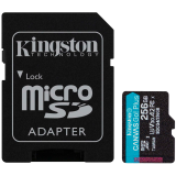 Kingston 256GB microSDXC Canvas Go Plus Gen4 200MB/s A2 U3 V30 Card + Adapter