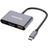 CANYON hub DS-4 3in1 USB-C Grey CANYON hub DS-4 3in1 USB-C Grey