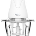 TESLA Sjeckalica FC302WSnaga 400 W; Kapacitet 1 L; 4 inox oštrice na 2 nivoa; staklena pos
