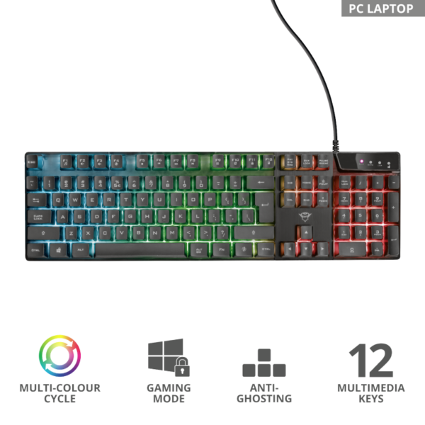 Trust GXT 835 gaming tastatura Azor Illuminated Trust GXT 835 gaming tastatura Azor Illuminated