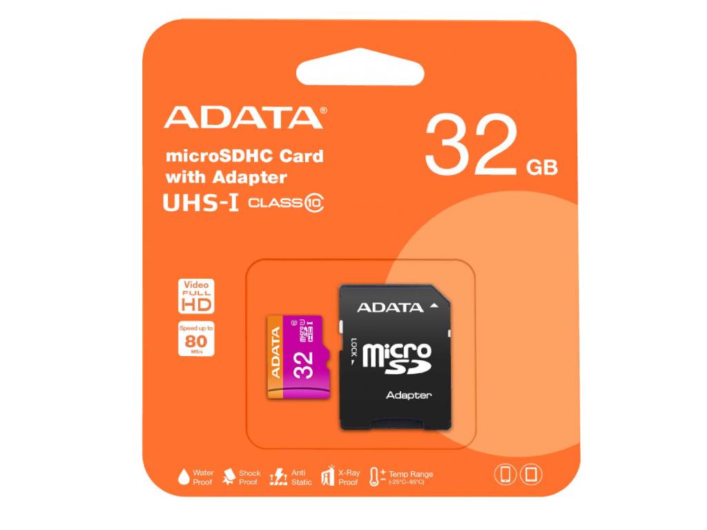 ADATA MicroSD 32GB Premier A1 Class 10