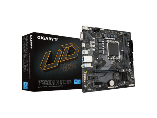 Gigabyte MB B760M H DDR4LGA1700; 2xDDR4; 2xM.2; 4xSATA12xUSB; HDMI