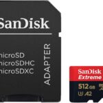 SanDisk Micro SD 512GB Extreme Pro 200MB/s A2+ SD adapter