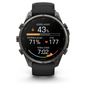GARMIN Fenix 9 PRO 47 mm AMOLED Carbon Gray DLC Titanium Black/Pebble Gra - Slika 2
