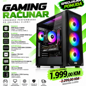 PCM Gaming računar AMD Ryzen 5 5600X / RTX 5060 8GB / 16GB DDR4 / 1TB SSD - Slika 1