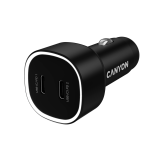 CANYON car charger OnDrive 60 PD 60W 2xUSB-C Black